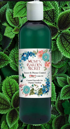 8 oz bottle of Mom's Garden Secret Insect and Disease Control